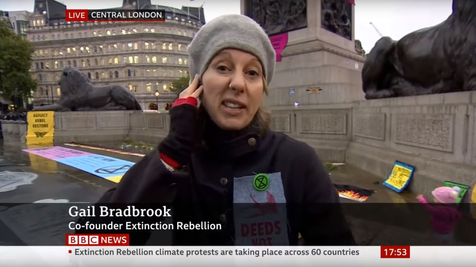 BBC News London| 08.10.2019 - Extinction Rebellion UK