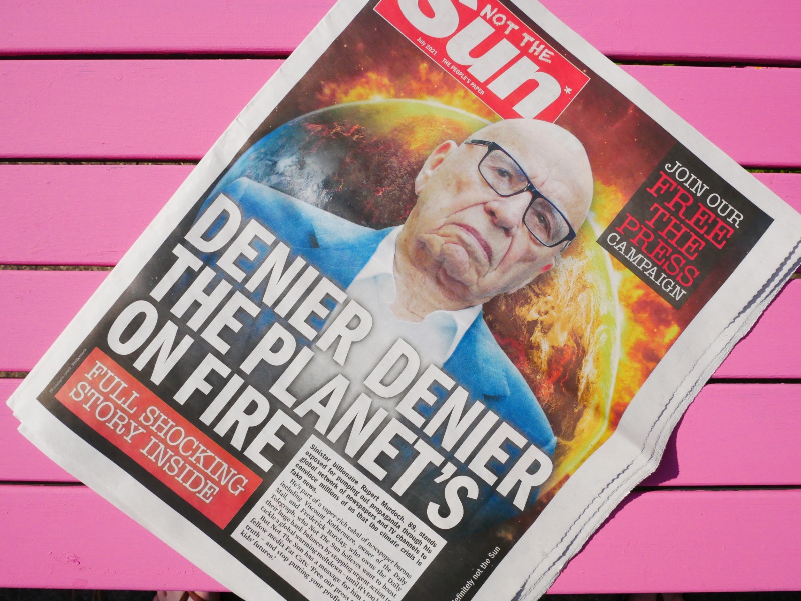 Not The Sun - Extinction Rebellion’s love letter to the tabloids ...