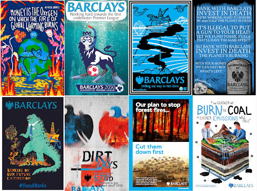 creative fake Barclays posters