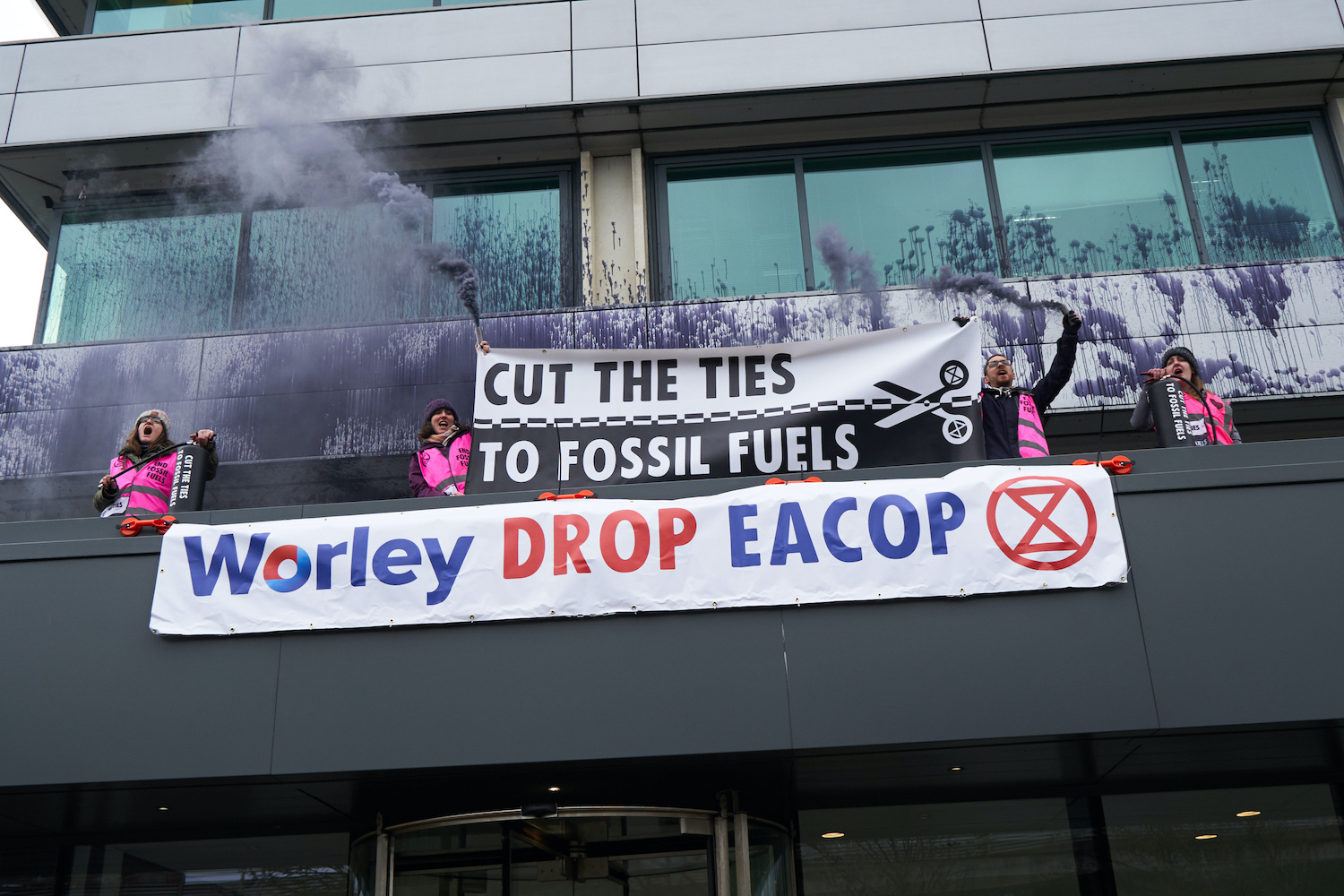 Extinction Rebellion disrupts pipeline engineer's offices to demand